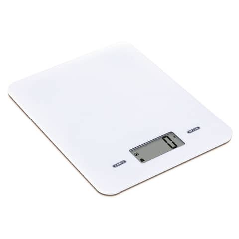 Bilancia da cucina ad alta precisione Melchioni Family Slimmy con display LCD bianca – 5 Kg – 118210027