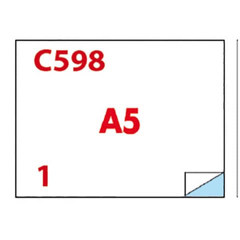 Etichette bianche Copiatabu C598 laser/inkjet  2 et./foglio – conf. 100 ff Markin 210×148,5 mm – X210C598