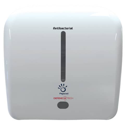 Dispenser autocut no touch Universus antibatterico con Defend Tech 33,3 x 32,1 x 22,6 cm Papernet Elettronico –