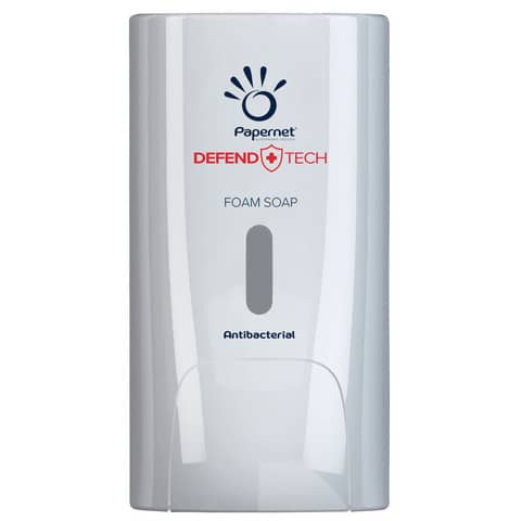 Dispenser antibatterico per sapone in schiuma Papernet Defend Tech bianco 22 x 11,6 x 13,9 cm – capacità 0,5 L – 416150