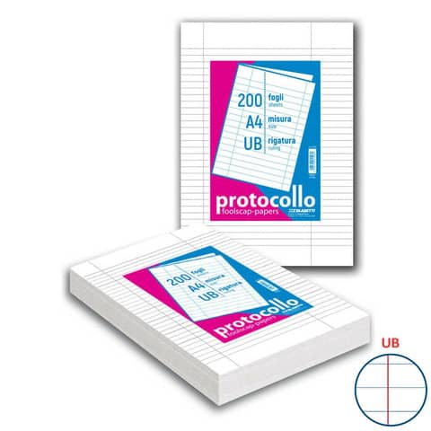 Fogli protocollo Blasetti A4 – 120 g/m² – risma 100 ff – UB – 1320