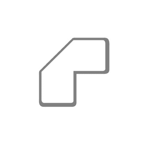 Sticker per pavimenti a L – 10×5 cm – Tarifold bianco conf. 10 pz  – B197202