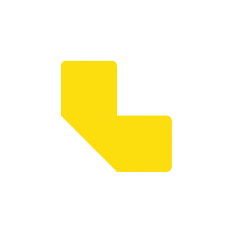 Sticker per pavimenti a L – 10×5 cm – Tarifold giallo conf. 10 pz  – B197204