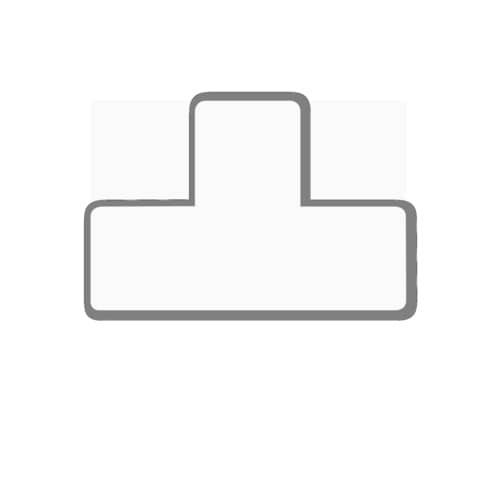 Sticker per pavimenti a T – 15×5 cm – Tarifold bianco conf. 10 pz – B197302