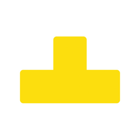 Sticker per pavimenti a T – 15×5 cm – Tarifold giallo conf. 10 pz – B197304