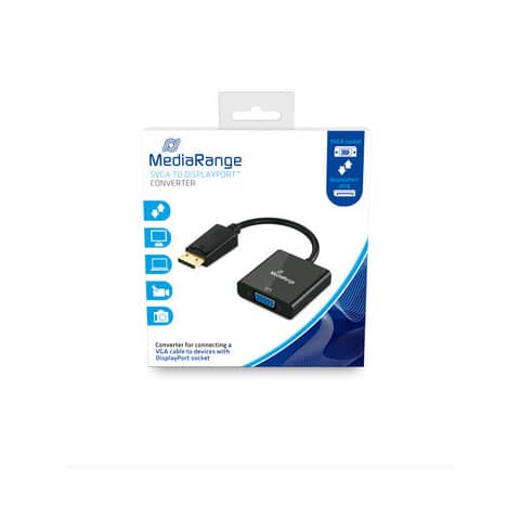 Convertitore da DisplayPort™ a SVGA, presa VGA/spina DP – 15 cm Media Range nero – MRCS173