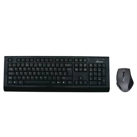 Set tastiera e mouse wireless QWERTY Media Range layout inglese nero MROS104-UK    