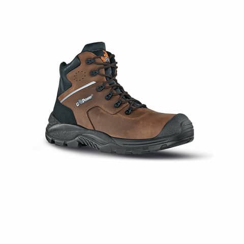 Scarpe antinfortunistiche in pelle pull-up idrorepellente Greenland S3 SRC nero-marrone U-Power N° 41 – RR10364-41