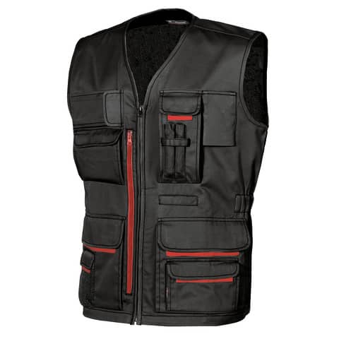 Gilet da lavoro con tasche multifunzionali Fun Black Carbon U-Power taglia XL – HY018BC-XL