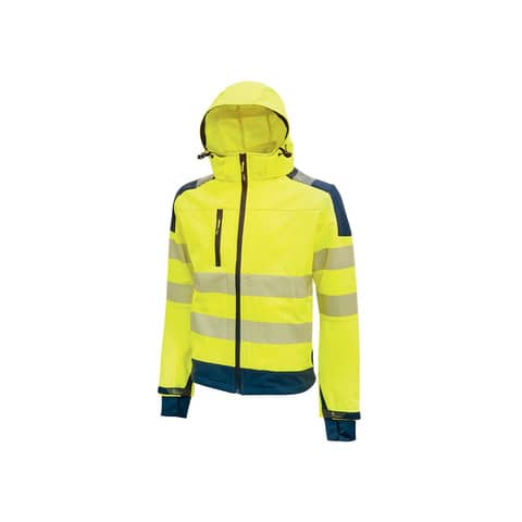 Giacca in tessuto Softshell Miky Yellow Fluo U-Power taglia M HL169YF-M