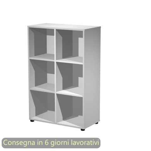Contenitore 6 caselle a giorno Maximail 80x40xH.121,6 cm Artexport grigio alluminio – 6MaxM/5