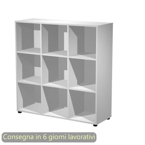 Contenitore 9 caselle a giorno Maximail 119x40xH.121,6 cm Artexport grigio alluminio – 9MaxM/5