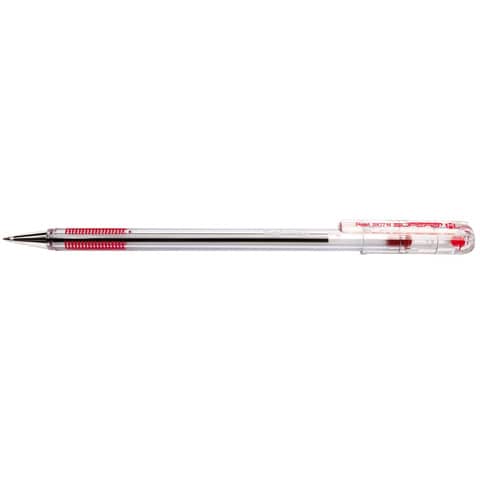 Penna a sfera Superb punta media 1 mm – conf. 12 pezzi Pentel rosso BK77M-B
