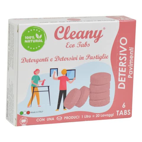 Detersivo igienizzante per pavimenti in pastiglie CLEANY Eco tabs lavanda – conf. 6 pz – CLT050