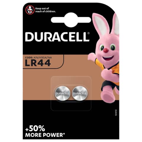 Batterie alcaline Duracell Electronics blister da 2 pile – LR44 – 1,5 V DU23