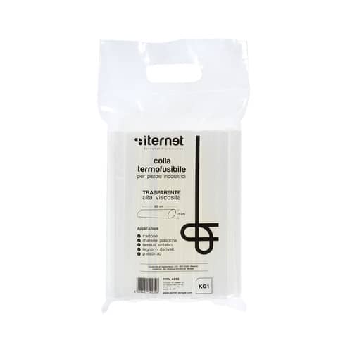 Refill colla stick per pistole colla a caldo Iternet sacchetto da 1 Kg 4230