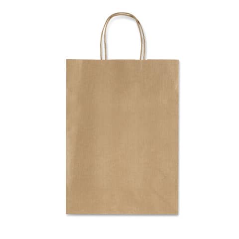 Borsa Allegra neutra sealing avana con manici in carta ritorta conf. 25 pz Rex-Sadoch 16x8x39 cm – SDS39AVN