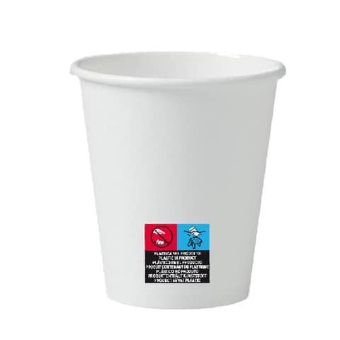 Bicchieri Dopla Green in carta marcati – bianco 180 ml  – conf. 50 pz 42159