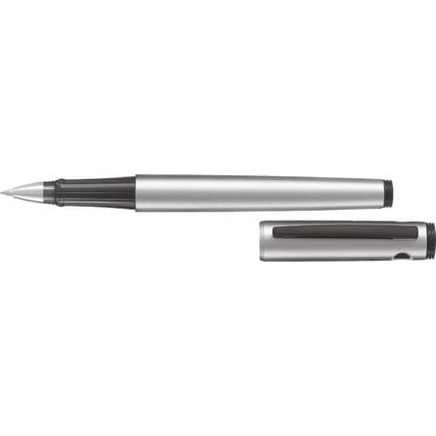 Penna roller Pilot Explorer inchiostro gel nero – fusto argento 006500
