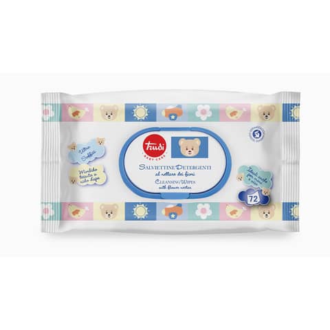 Salviettine detergenti al nettare dei fiori Trudi Baby Care – conf. 72 pezzi  Flow Pack – 00429.1
