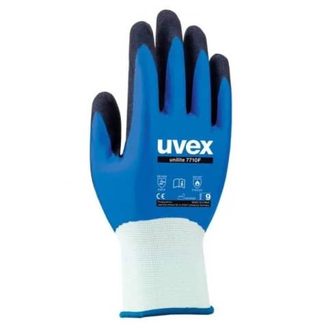 Guanti da lavoro in nylon Uvex Unilite 7710 F per edilizia – taglia 10 – DPI Cat. III – 6027810