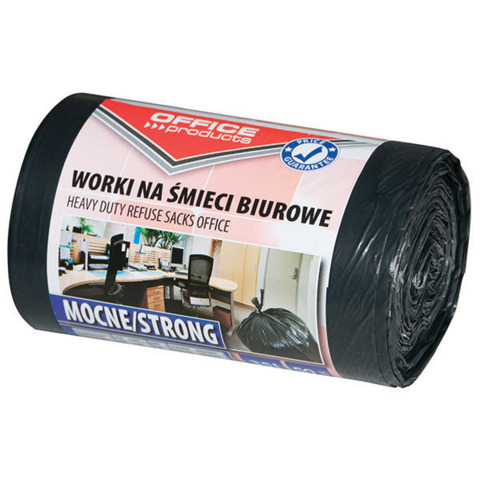 Sacchi immondizia per rifiuti inorganici Office Products 35 L 49×56 cm – 20 µm nero – rotolo da 50 pezzi – 22021213-05