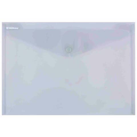 Buste con bottone in PPL ecologico Donau formato A4  grigio – conf. da 12 pz – 8544001PL-02
