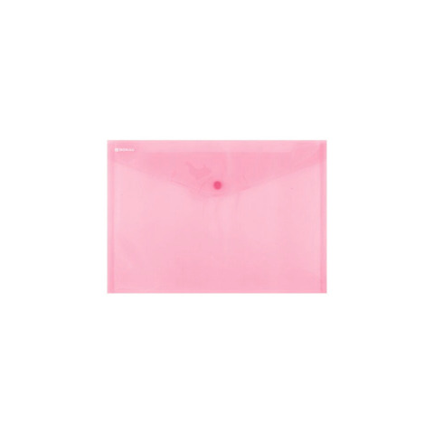 Buste con bottone in PPL ecologico Donau formato A4  rosso chiaro – conf. da 12 pz – 8544001PL-04