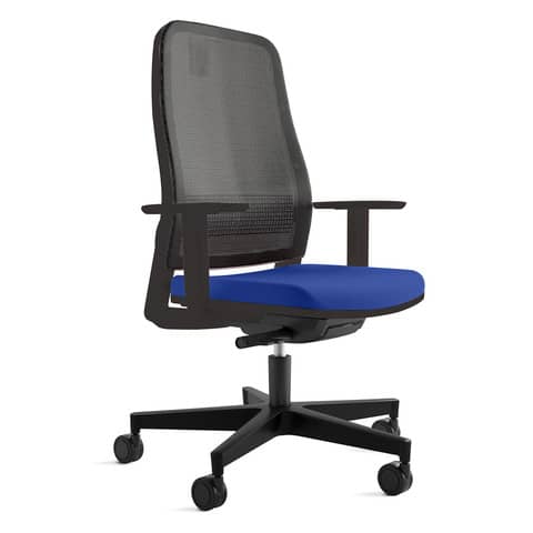 Sedia semidirezionale ergonomica rivestimento PPL ignifugo synchro Titan Unisit blu – TTN/BR2/IB