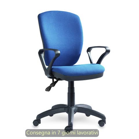 Seduta operativa Mirage Back-system in tessuto ignifugo Seditaly con braccioli fissi BR03 blu – MRG0C3Q0CB671