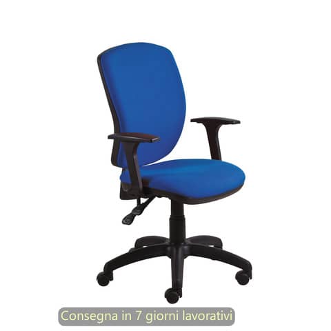 Seduta operativa Mirage Back-system in tessuto ignifugo Seditaly con braccioli regolabili blu – MRG0C3Q0GB671