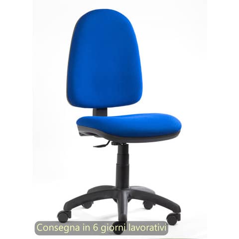 Seduta operativa Sofia CPM in tessuto acrilico Seditaly senza braccioli blu SFGAC0000C006