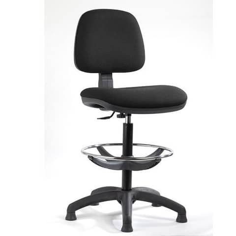 Sgabello tecnico Sofia B Designer in tessuto acrilico Seditaly con poggiapiedi nero – SFDBC0000C011