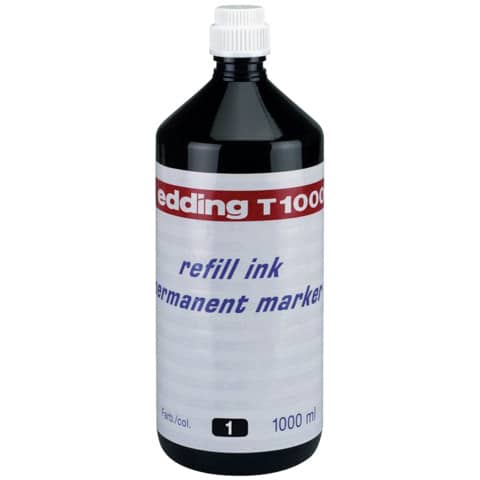 Inchiostro per ricarica marcatori permanenti  Edding 1 L nero 4-T1000001