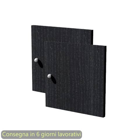 Coppia di antine con pomello per librerie Maxicolor 32,2×32,2 cm Artexport nero venato frassino – 2A
