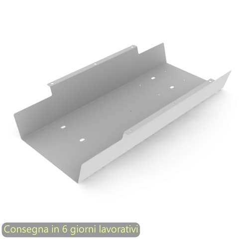 Marsupio per elettrificazione orizzontale sottopiano grigio alluminio Artexport 60x32xH.9,9 cm – 3-BLAC0600-AA