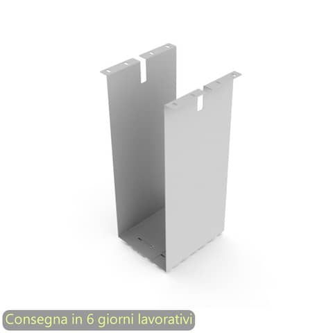 Porta CPU sospeso 21/27×26,5xH.57,2 cm Artexport grigio alluminio 3-BYAA0000-AA
