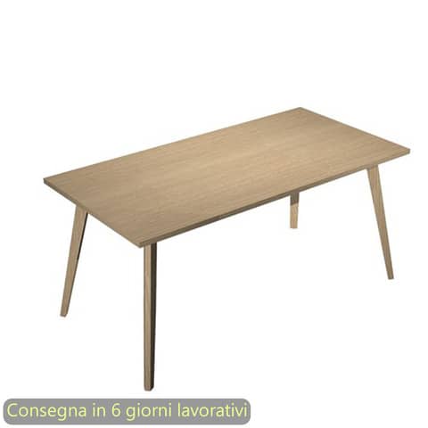 Scrivania piano rovere 160x80xH.74,4 cm gamba rastremata in legno rovere linea Woody Artexport – 6403-DKA-C-AQ