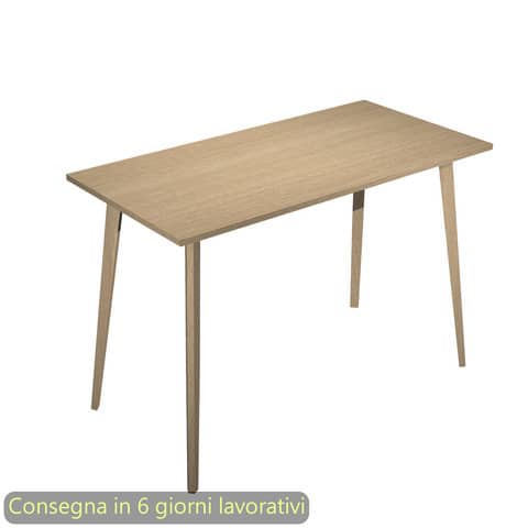 Tavolo alto Woody 160x80xH.105 cm con gambe rovere Artexport piano rovere 6403-DKC-C-AQ