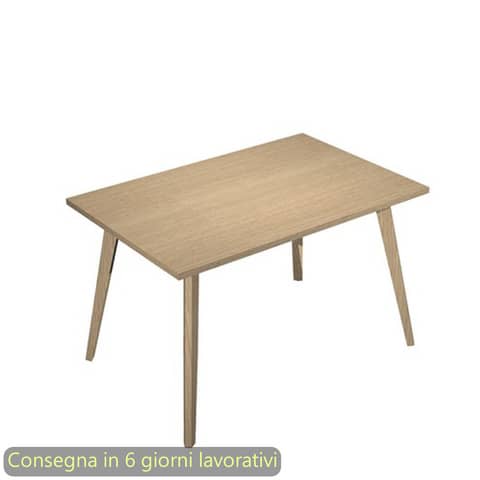 Scrivania piano rovere 120x80xH.74,4 cm gamba rastremata in legno rovere linea Woody Artexport – 6404-DKA-C-AQ