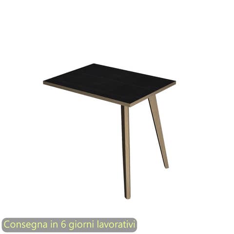 Allungo reversibile per scrivanie Woody 60x80xH.74,4 cm gambe rovere Artexport piano nero – 6417-DKA-8C-AQ