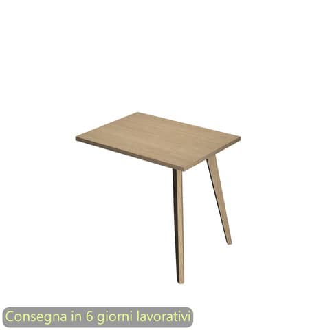Allungo reversibile per scrivanie Woody 60x80xH.74,4 cm gambe rovere Artexport piano rovere – 6417-DKA-C-AQ