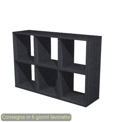 Libreria componibile Maxicolor – 6 caselle – 104×29,2xH.69,8 cm Artexport nero – 6MaxC/8