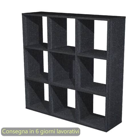 Libreria componibile Maxicolor 9 caselle 104×29,2xH.103,9 cm Artexport nero 9MaxC/8