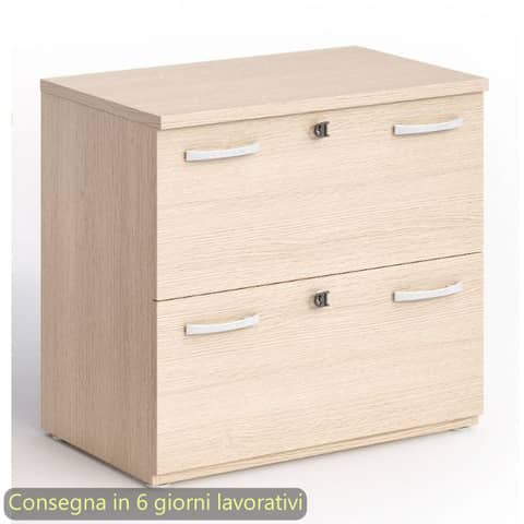 Mobile classificatore Flex 2 cassetti con serratura 80x46xH.73 cm Artexport rovere – BB+CL-B/C