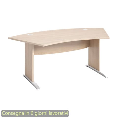 Scrivania direzionale piano rovere 190x96xH.73 cm gamba a pannello ad L Flex Direction Artexport – BMNG-JPL/C