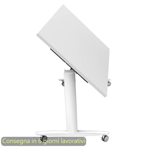 Tavolo multifunzione Taxi – 160x80xH.73,7 cm – con ruote – gambe met. bianche Artexport piano bianco