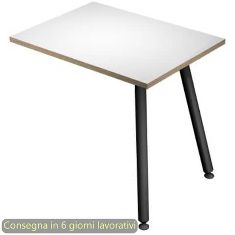 Allungo reversibile per scrivanie Skinny Metal 60x80xH.74,4 cm gambe met. nere Artexport piano bianco – 6417-DJA-3C-AQ