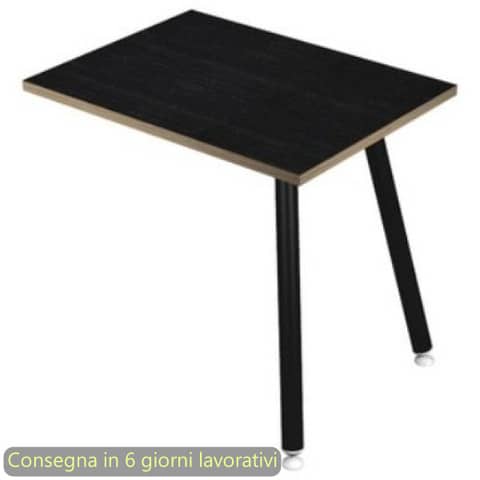 Allungo reversibile per scrivanie Skinny Metal 60x80xH.74,4 cm gambe met. nere Artexport piano nero – 6417-DJA-8C-AQ