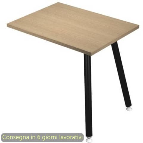 Allungo reversibile per scrivanie Skinny Metal 60x80xH.74,4 cm gambe met. nere Artexport piano rovere – 6417-DJA-C-AQ